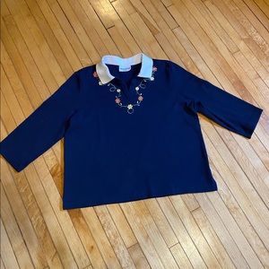 Embroidered Collar shirt